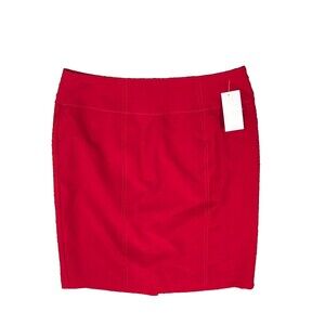 Worthington Pencil Knee Length Lined Skirt  Women's size 8 Red